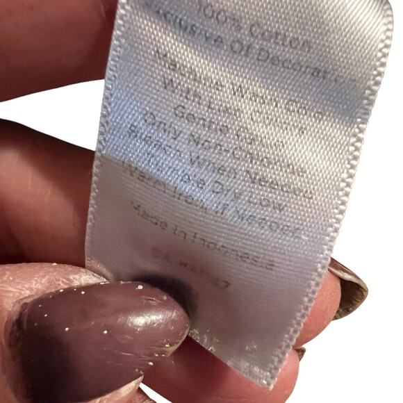 TALBOTS long sleeve shirt, navy anchor print, women's size 14 - Picture 10 of 10